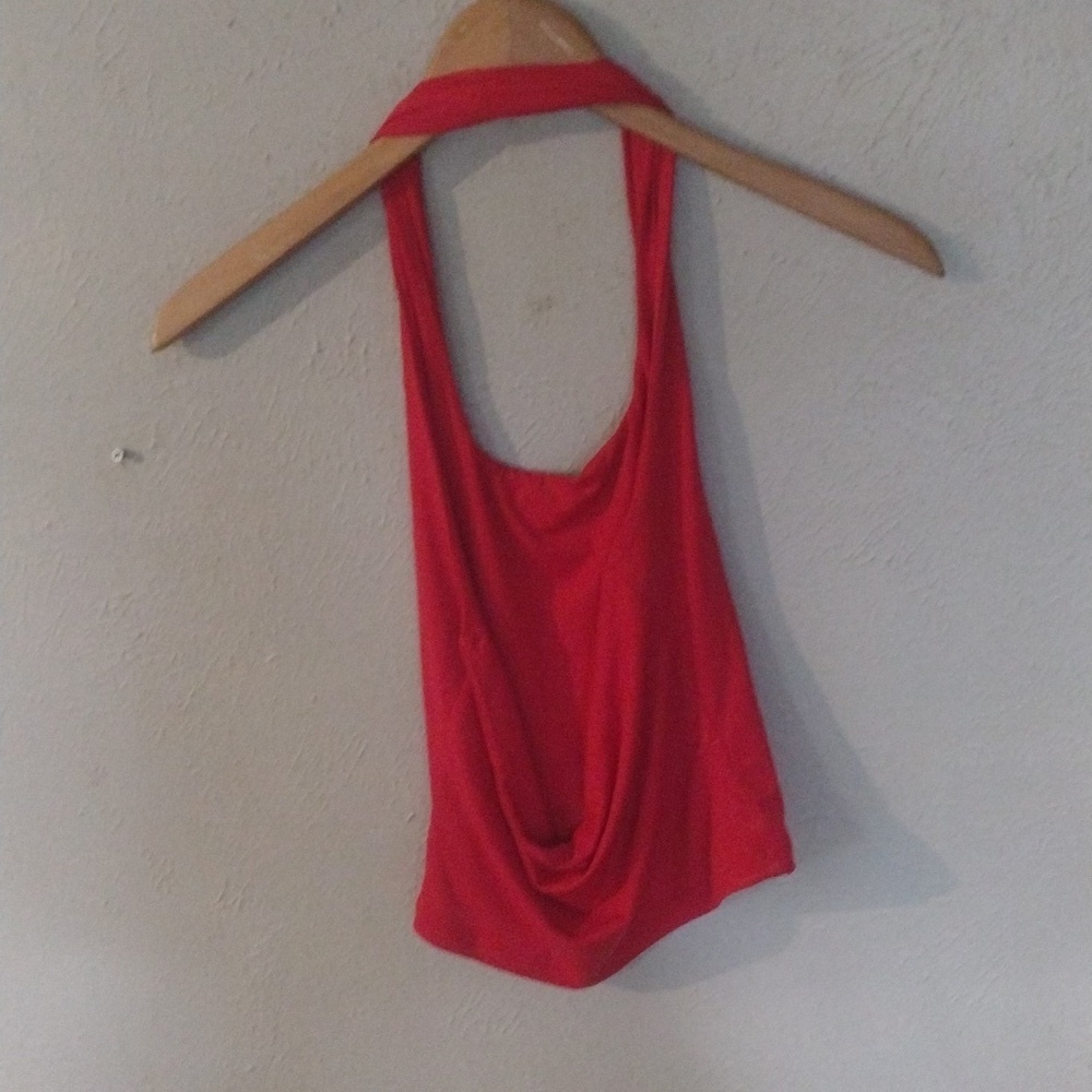 ForeFair Red Sleeveless Draped Tank Top Size XS Like New - Picture 3 of 6
